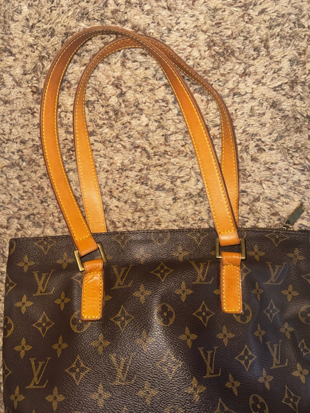 Louis Vuitton Monogram Canvas Shoulder Tote with Vachetta Straps - Picture 3 of 11